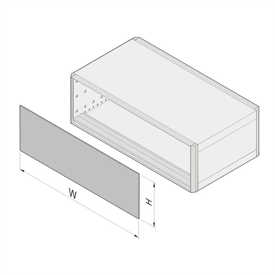 SCHROFF Face avant/arrière CEM, enfichée, blindée - U-FRONTPL.EMC 2UH 28TE
