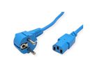 ROLINE Câble d'alimentation IEC droit, bleu, 1,8 m