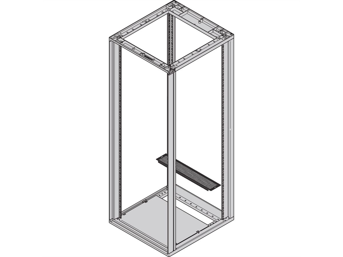 Plaque de base Novastar SCHROFF, multi-pièces, couvercle arrière, perforé