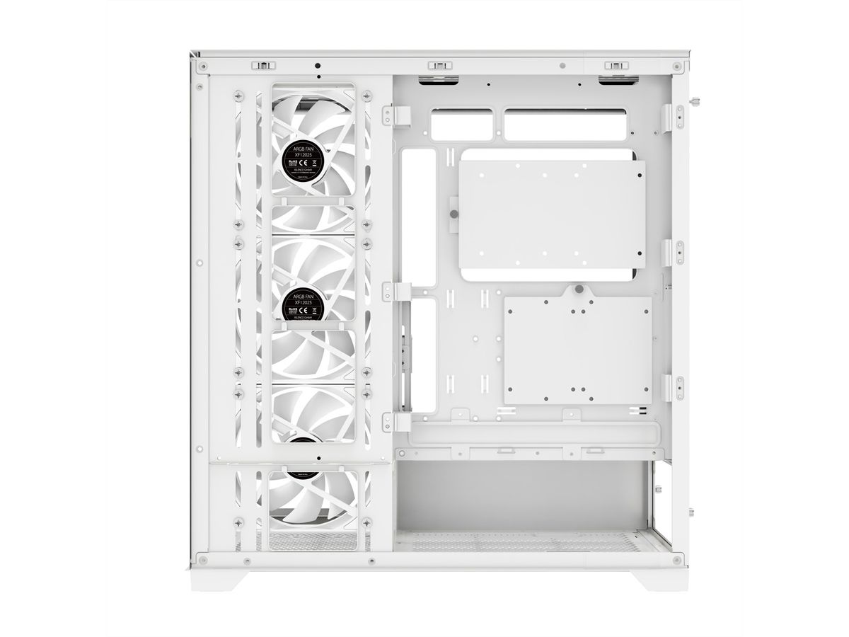 XILENCE Xilent Gleam X818.W.ARGB Gaming ATX PC blanc, Tour RGB ATX Midi