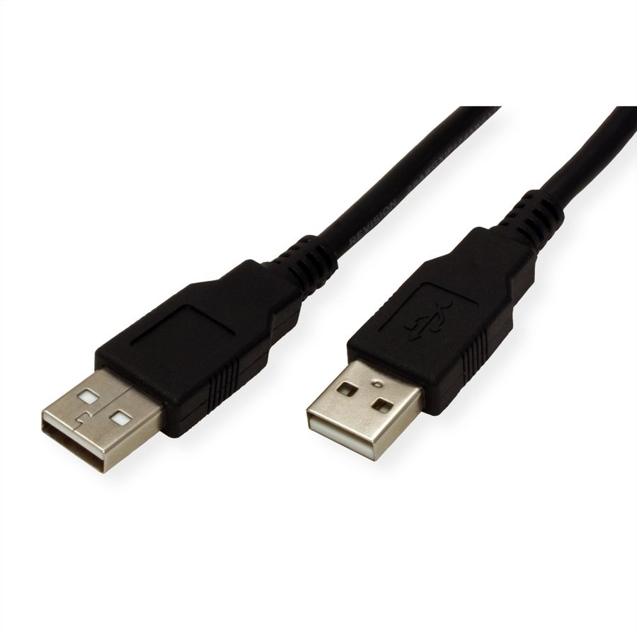 ROLINE Câble USB 2.0 Type A-A, noir, 0,8 m