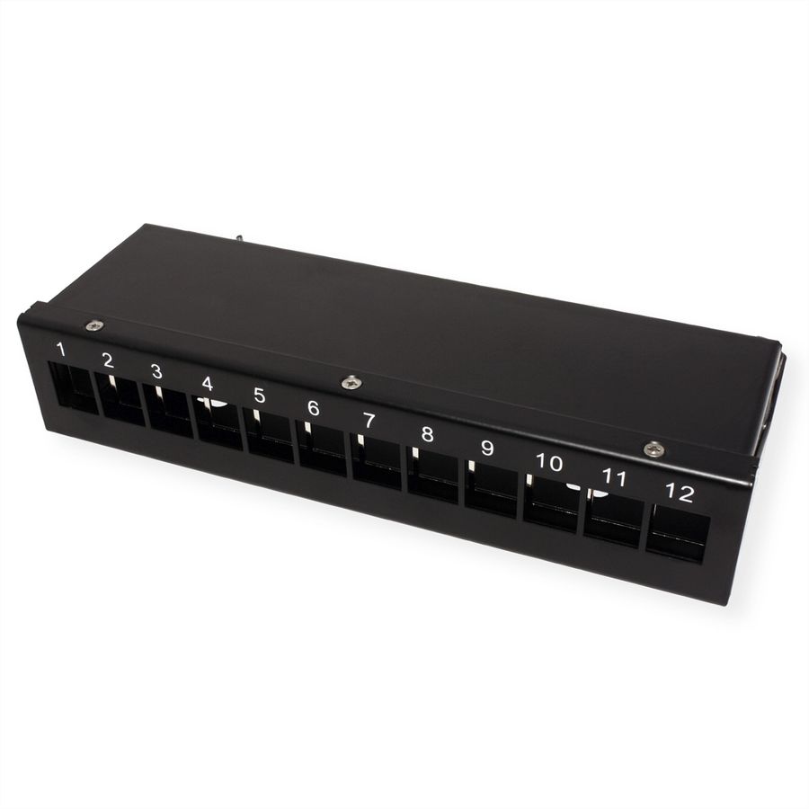 VALUE Panneau de brassage pour Keystones 12 ports, noir