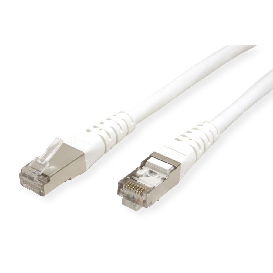 Cordon ROLINE Cat.6 (Classe E) S/FTP (PiMF), blanc, 2 m