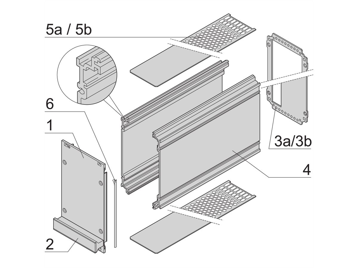 Unité enfichable SCHROFF, kit PRO, blindé, capot lisse, 1 connecteur, 3 U, 14 CV, 227 mm