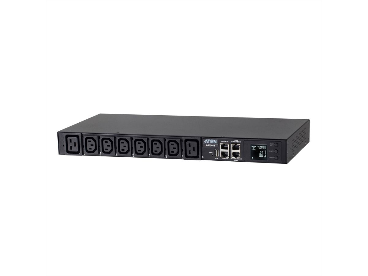 ATEN PG5308G PDU écologique avec compteur 30 A/32 A, 8 prises, 1U