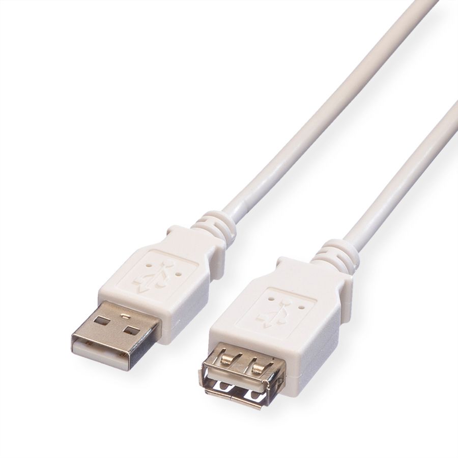 VALUE Câble USB 2.0 Type A-A, M/F, blanc, 3 m