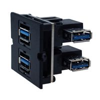 BACHMANN Cadre 2xUSB 3.0, Sortie sur côté à 90°