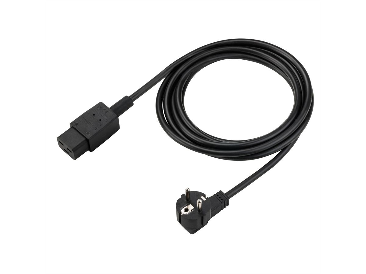 BACHMANN Câble 2P+T - IEC320-C19 16A/250V, noir, 3 m