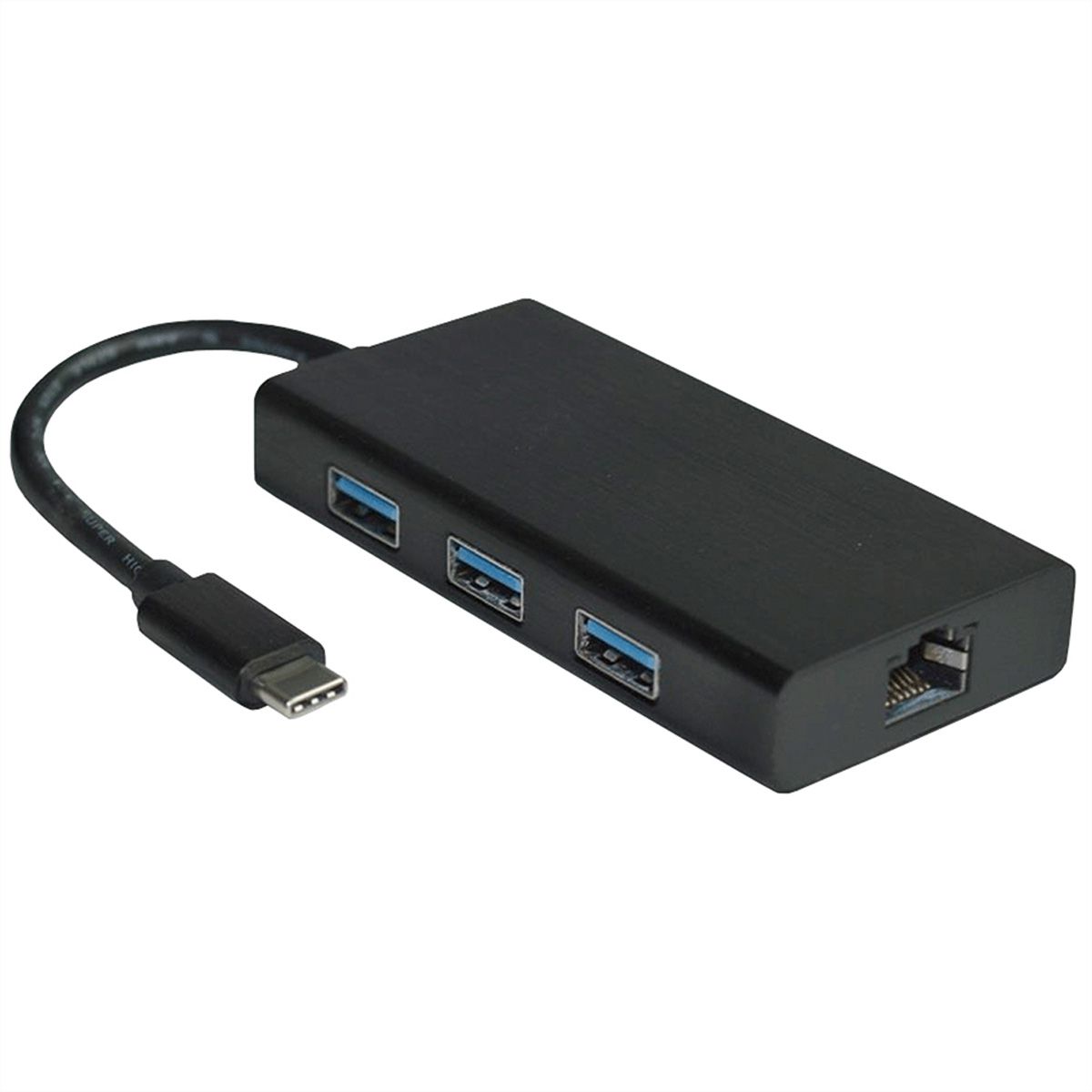 VALUE Convertisseur USB-C - Gigabit Ethernet + Hub