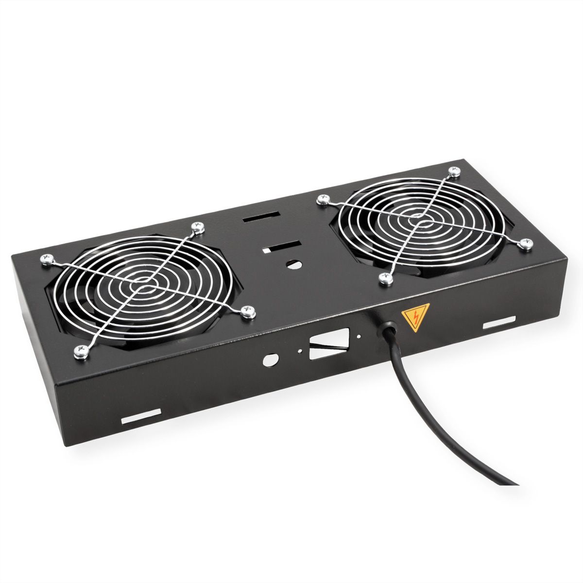 ROLINE 19" Unité de ventilation, 2 ventilateurs, pour boîtier mural, noir