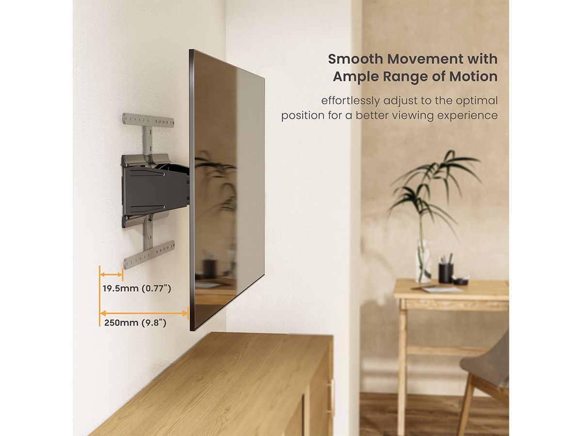 VALUE Support mural pour écrans LCD, ultra-slim, 43-90 pouces, jusqu'à 50 kg
