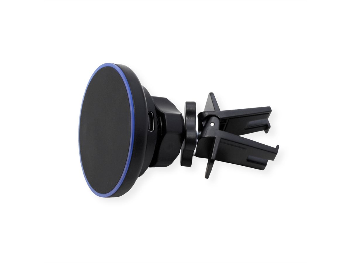 ROLINE Chargeur sans fil (15W) et support pour smartphone de voiture, induction
