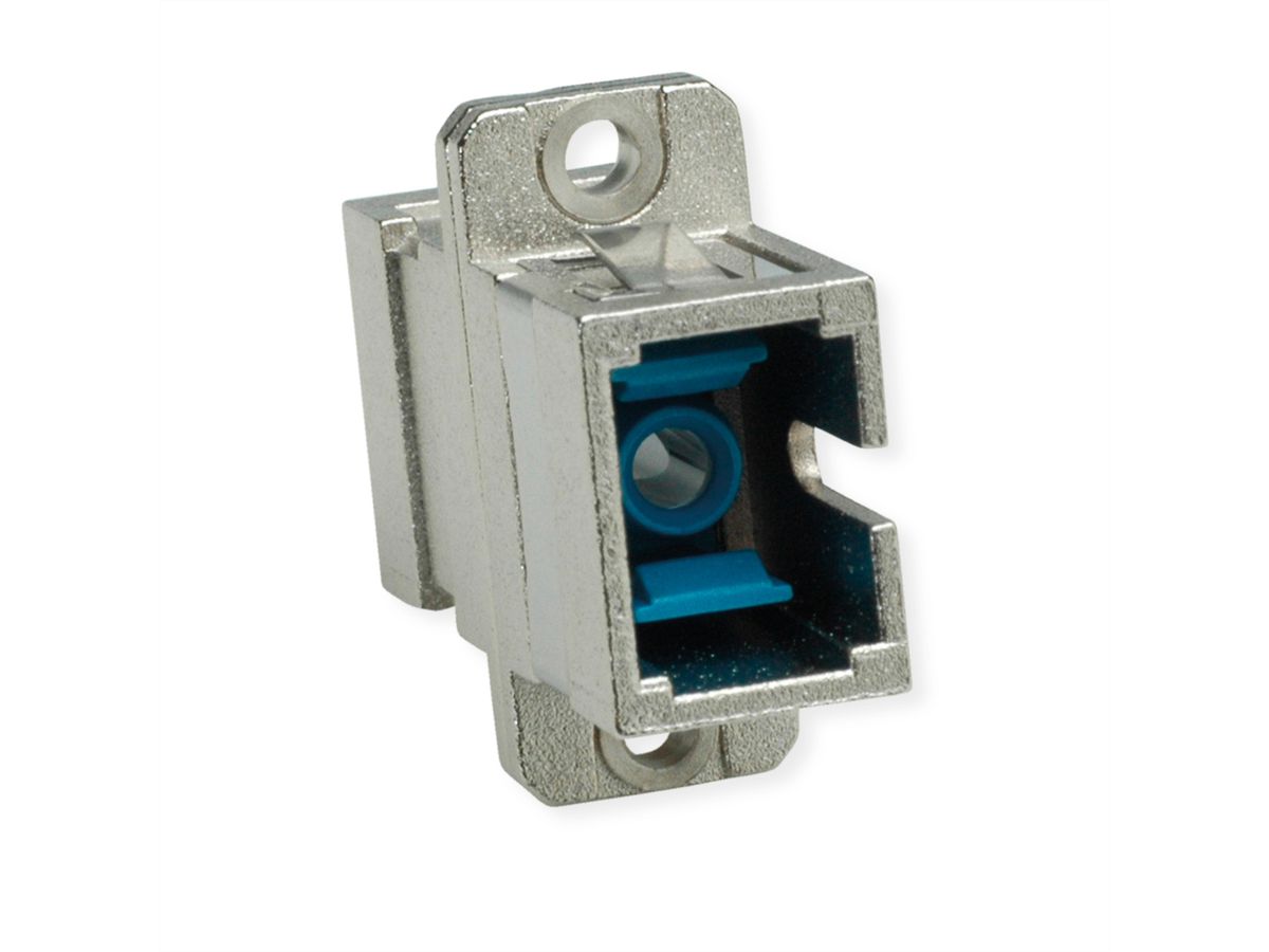 TELEGÄRTNER Coupleur SC, Singlemode et Multimode, Manchon en céramique, boîtier en métal, gris