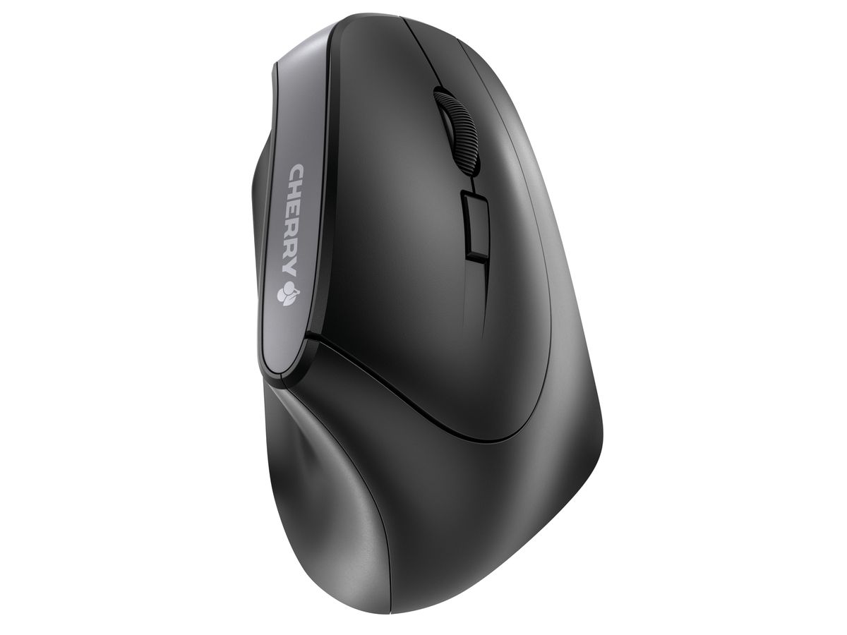 CHERRY MW 4500 Souris ergonomique sans fil, pour droitiers, inclinée à 45°, noir, USB