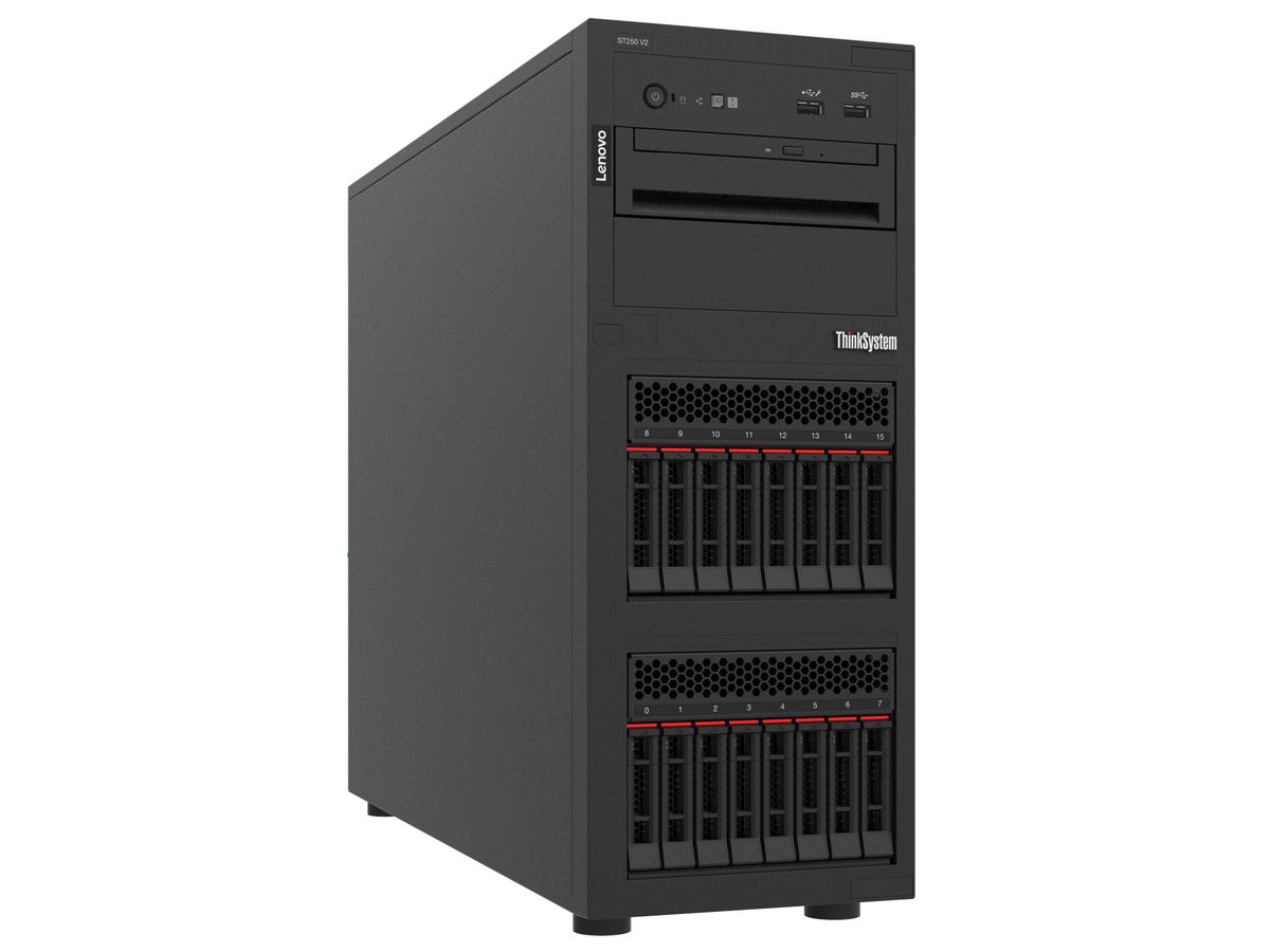 Lenovo ThinkSystem ST250 V2 serveur Tower Intel Xeon E E-2356G 3,2 GHz 32 Go DDR4-SDRAM 750 W
