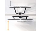 VALUE Bras double LCD, fixation sur bureau, vérin à gaz, 6 articulations
