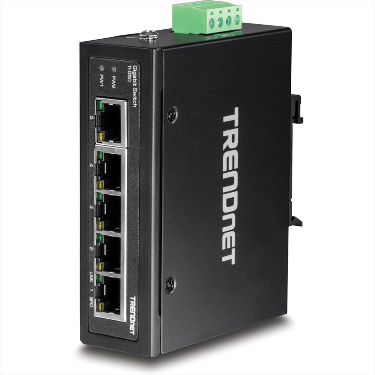 TRENDnet TI-G50 Switch Rail DIN Gigabit industriel renforcé à 5 ports