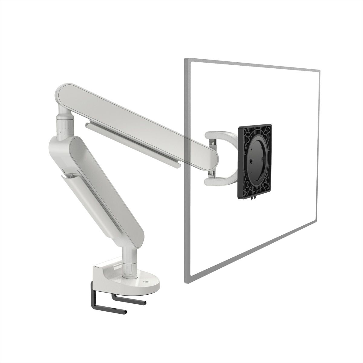 BACHMANN ZG1 bras pour écran DS blanc, montage sur bureau, 17-34 pouces, jusqu'à 11 kg