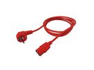 ROLINE Câble d'alimentation IEC droit, rouge, 1,8 m