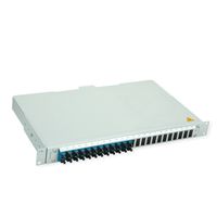 TELEGÄRTNER BASIS V Panneau FO avec coupleurs, 12x SC Duplex, bleu, OS2