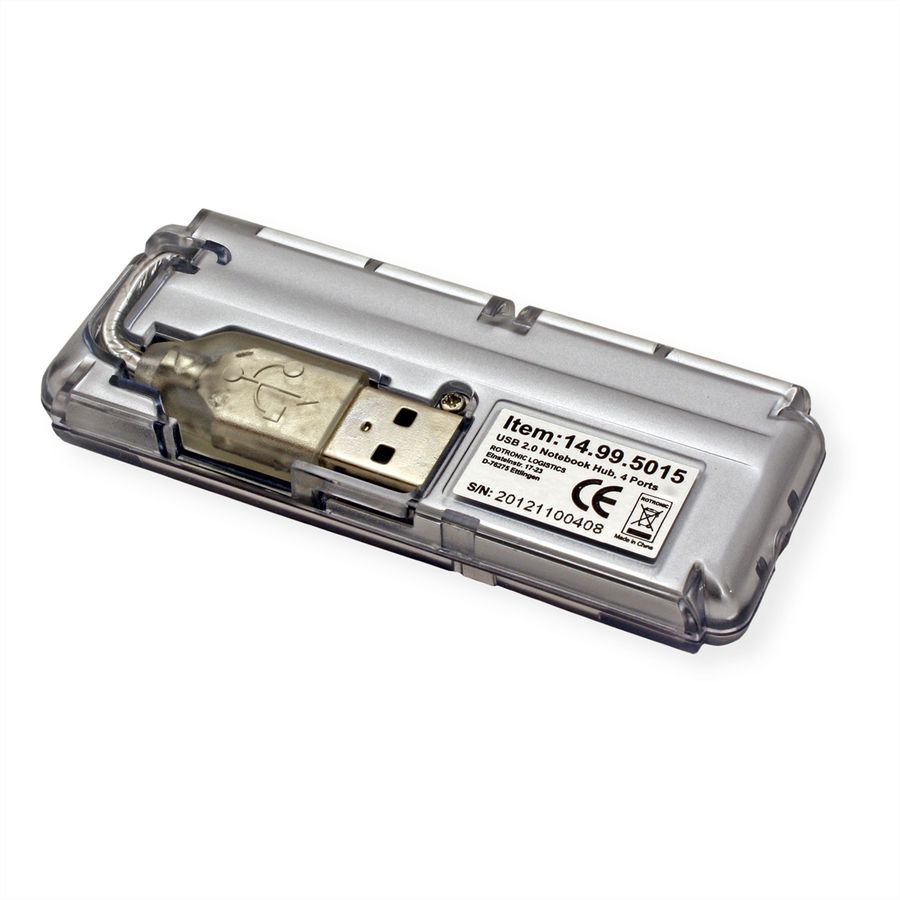 VALUE Hub USB 2.0 pour portables, 4 ports, sans adaptateur