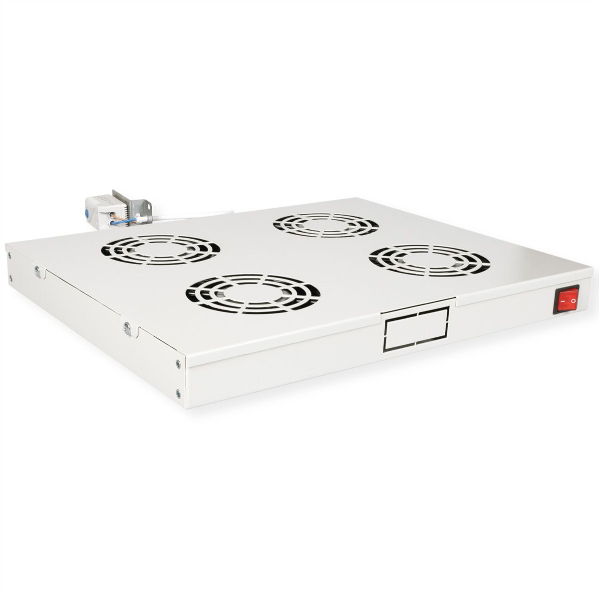 ROLINE 19" Unité de ventilation, 4 ventilateurs, Thermostat gris