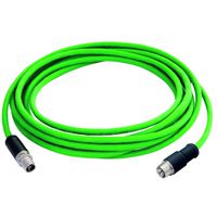 TELEGÄRTNER STX M12x1-M12x1 VL codé X Cat.6A, CP01CS02B-SFTP2607C7-1PUR-A0500 , 5 m
