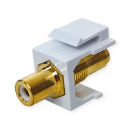 VALUE Coupleur Keystone RCA, plastique, blanc