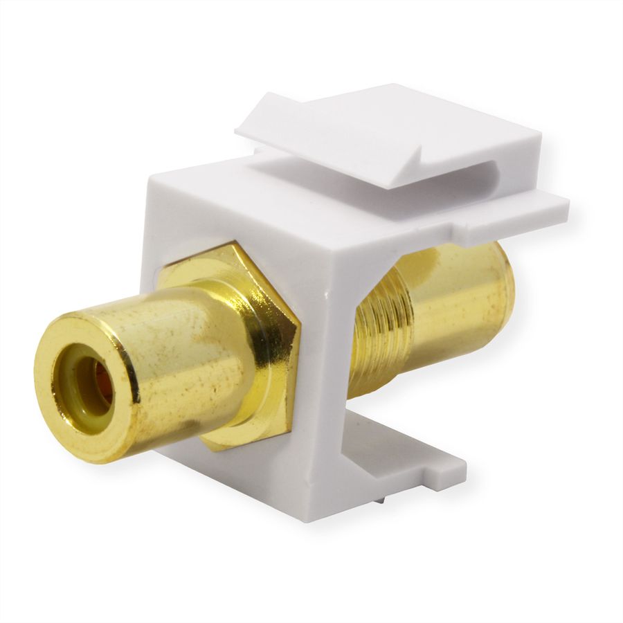 VALUE Coupleur Keystone RCA, plastique, jaune
