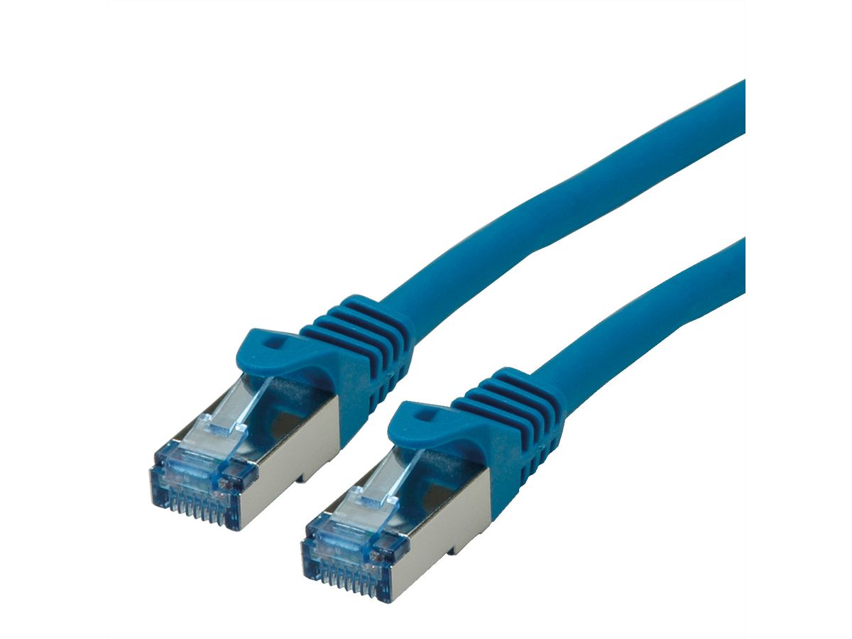 Cordon ROLINE S/FTP(PiMF) Cat.6A / 10 Gigabit, LSOH, Component Level, bleu, 0,5 m