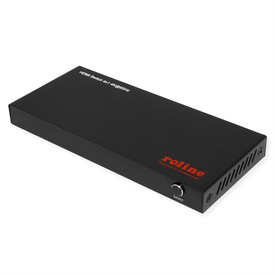 ROLINE Switch HDMI 4K à 4 ports, avec télécommande
