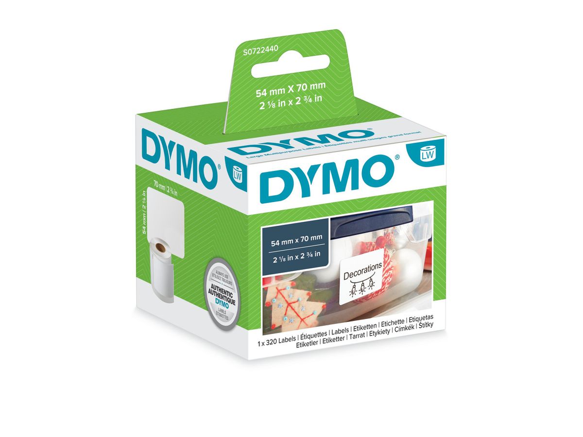 DYMO LW - Étiquettes multi-usages - 54 x 70 mm - S0722440