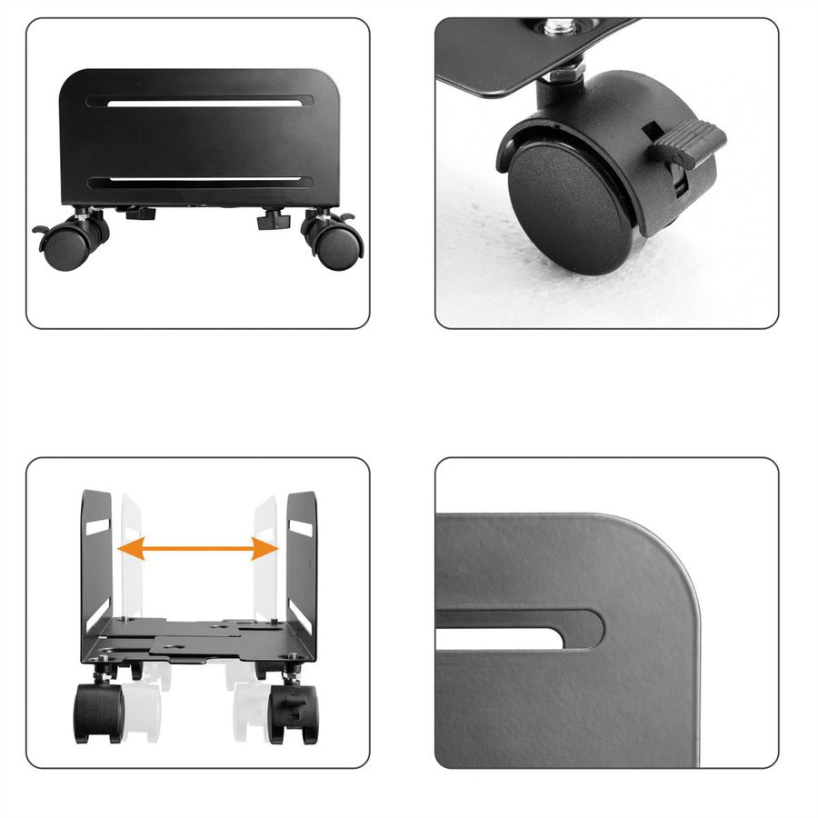 VALUE Support PC roulant, noir