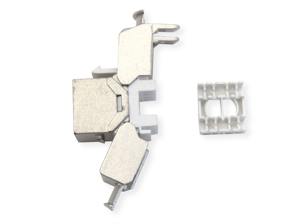 VALUE Keystone Cat.8 (Classe I), blindé, sans outil, argent