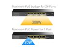 CUDY GS1028PS2 Switch 24P Gigabit PoE+, 2 ports SFP 300W