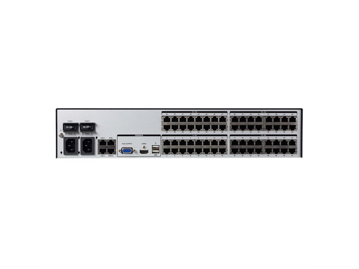 ATEN KN4064VB Commutateur KVM sur IP 64 ports Cat.5 Multi-Interface, 1 local/4 distant