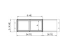 Cage à cartes SCHROFF pour le montage horizontal de cartes, 3 U, 20 CV, rail avant avec lèvre longue