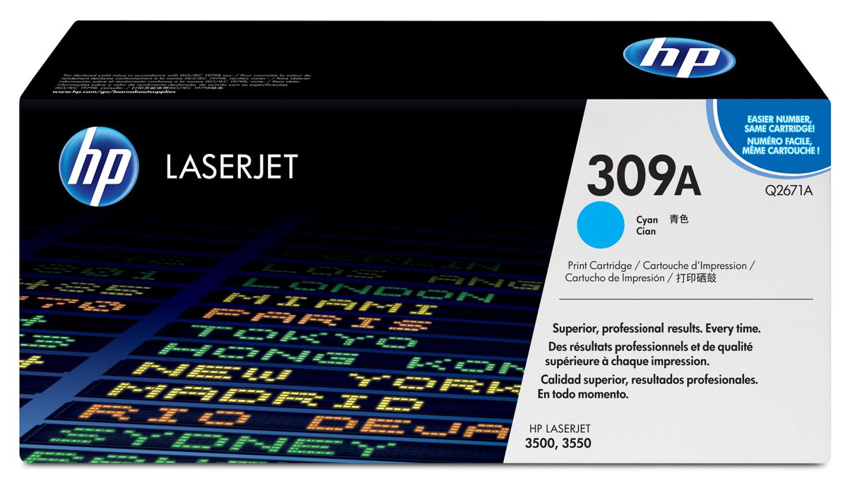 HP 309A Cyan Original LaserJet Toner Cartridge Cartouche de toner 1 pièce(s)