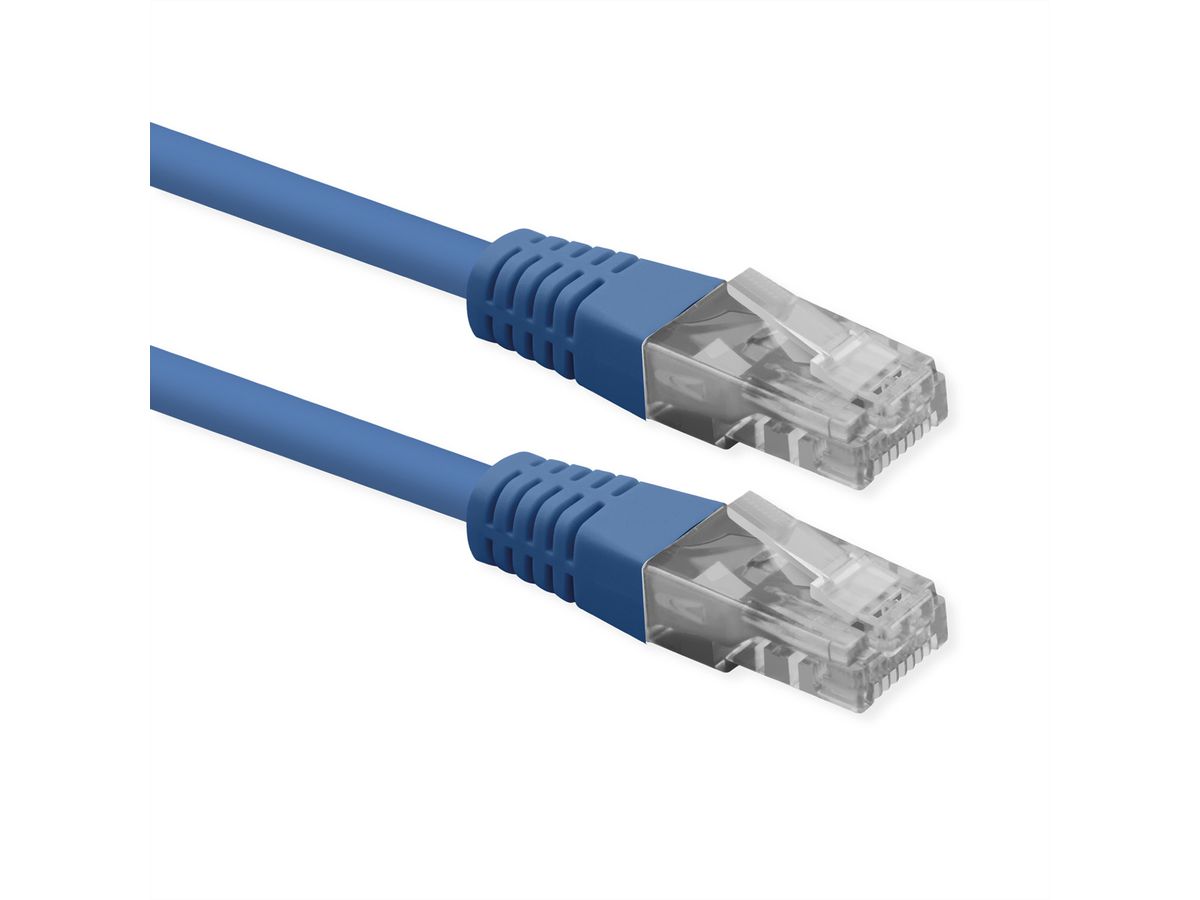 ROLINE Cordon Cat.6 (Classe E), UTP, PoE, bleu, 2 m