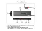 ROLINE Station d'accueil USB 3.2 Gen 2 type C multiports, HDMI 4K60, USB 3.2 Gen2, USB-C PD, LAN, SD-Card Reader