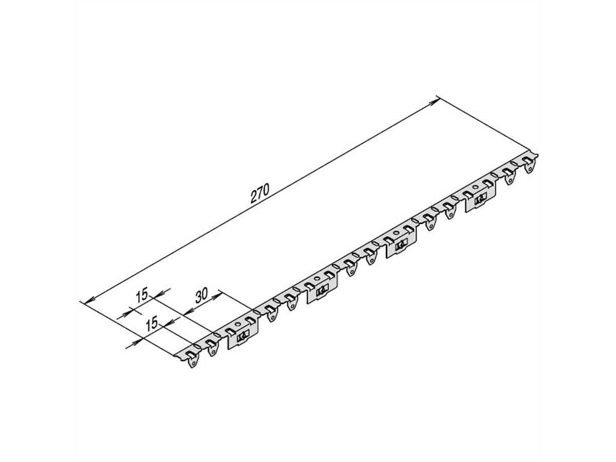SCHROFF Joint CEM (acier inoxydable) entre la tôle de protection et le flanc - KONT.STR ADBL-SW 10STK