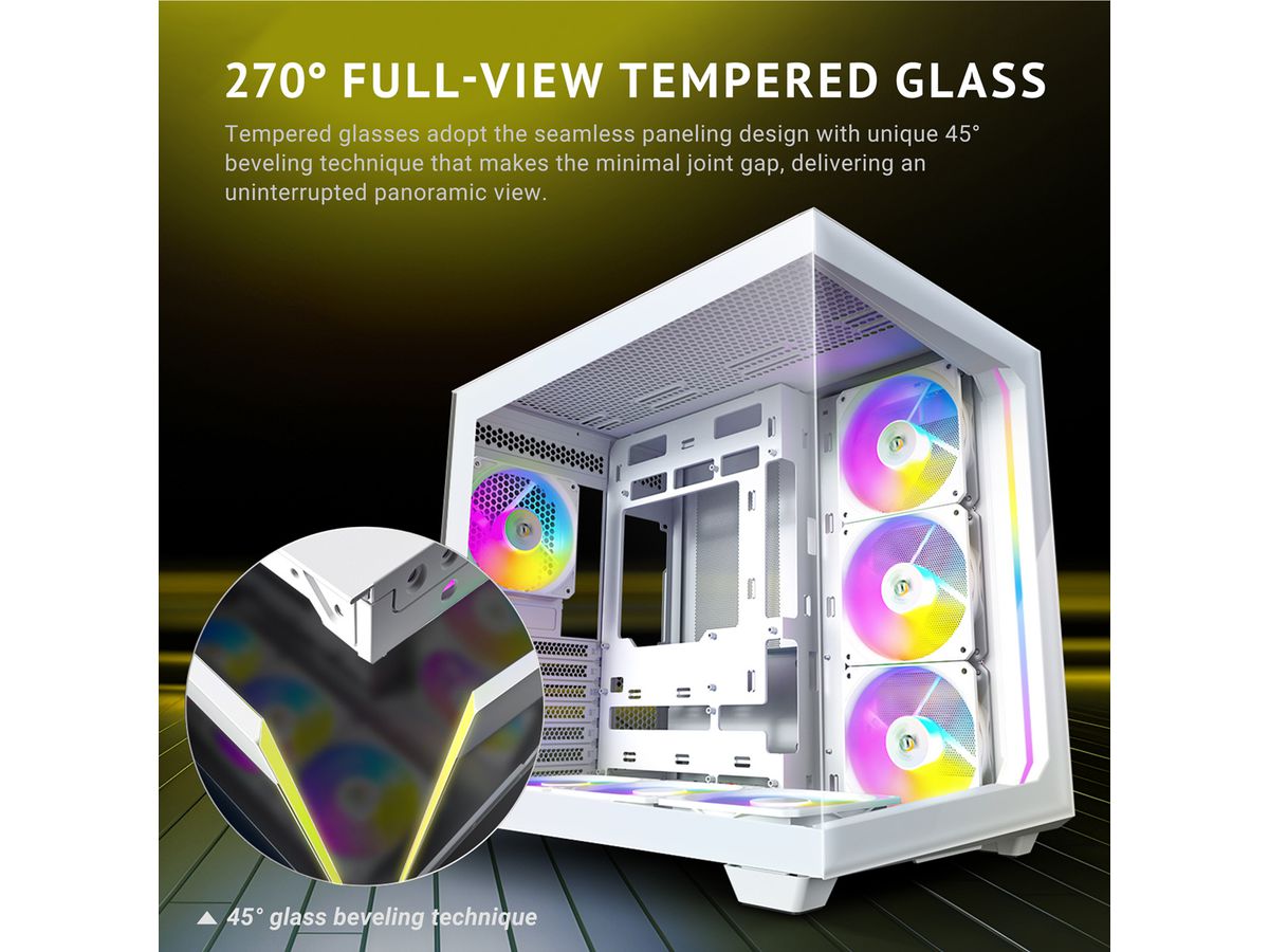 ANTEC Constellation C5 ARGB Boîtier PC Midi Tower ATX, blanc