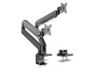 ROLINE Support double LCD à gaz, 5 axes de rotation, , max. 15 kg, jusqu'à 35 pouces
