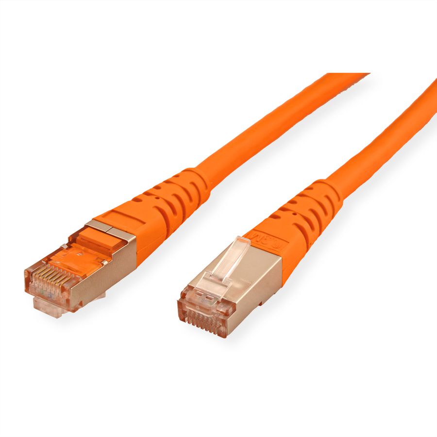 Cordon ROLINE Cat.6 (Classe E) S/FTP (PiMF), orange, 0,5 m