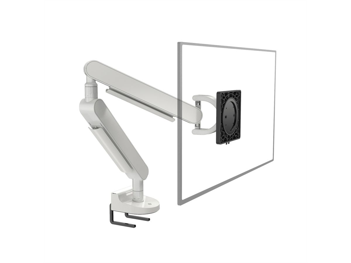 BACHMANN ZG1 bras pour écran DS blanc, montage sur bureau, 17-34 pouces, jusqu'à 11 kg