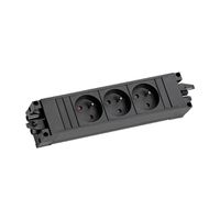 BACHMANN STEP BASE 3xUTE GST18, Fiche à contact de protection CEE 7/7 C19 0,5m, noir