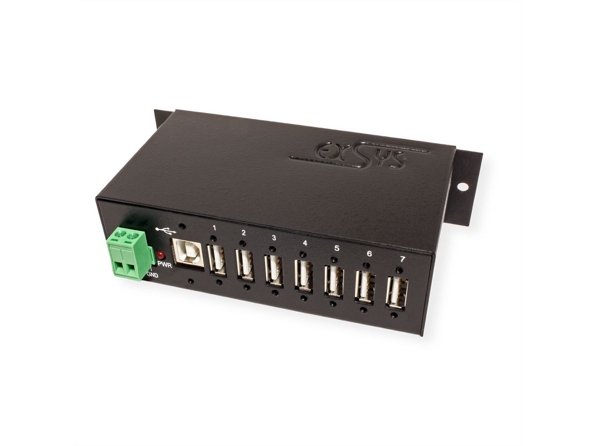 EXSYS EX-1177HMV Hub métal USB 2.0, 7 ports