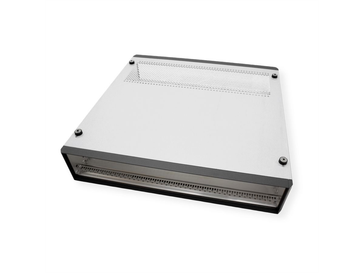 SCHROFF RatiopacPRO, coffret de bureau, blindage rétractable, garniture avant, 2 U, 84 HP, 435 mm