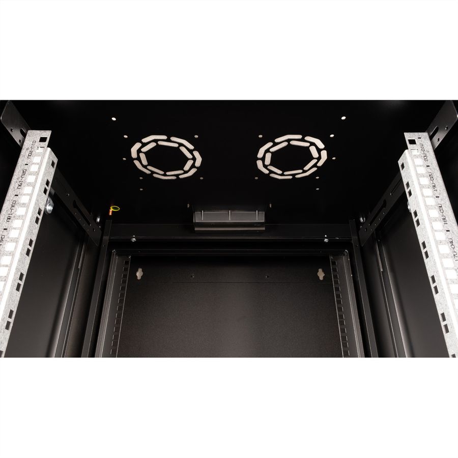 ROLINE 19" Boîtier mural Pro 20U, 600x600 LxP pivotant en 2 parties noir