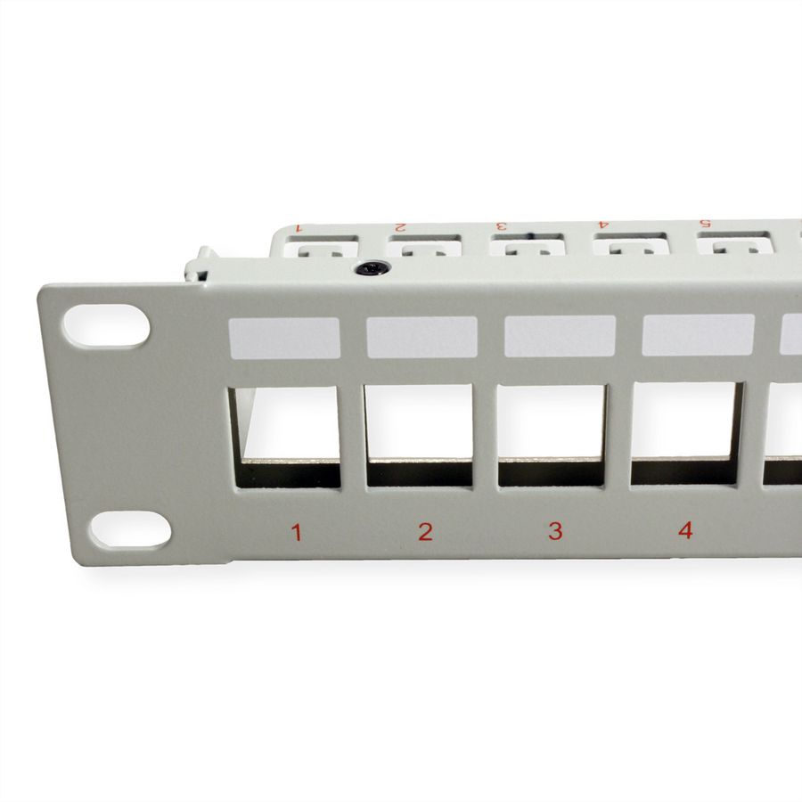ROLINE Panneau de brassage 19" pour Keystone, 24 ports blindé, gris